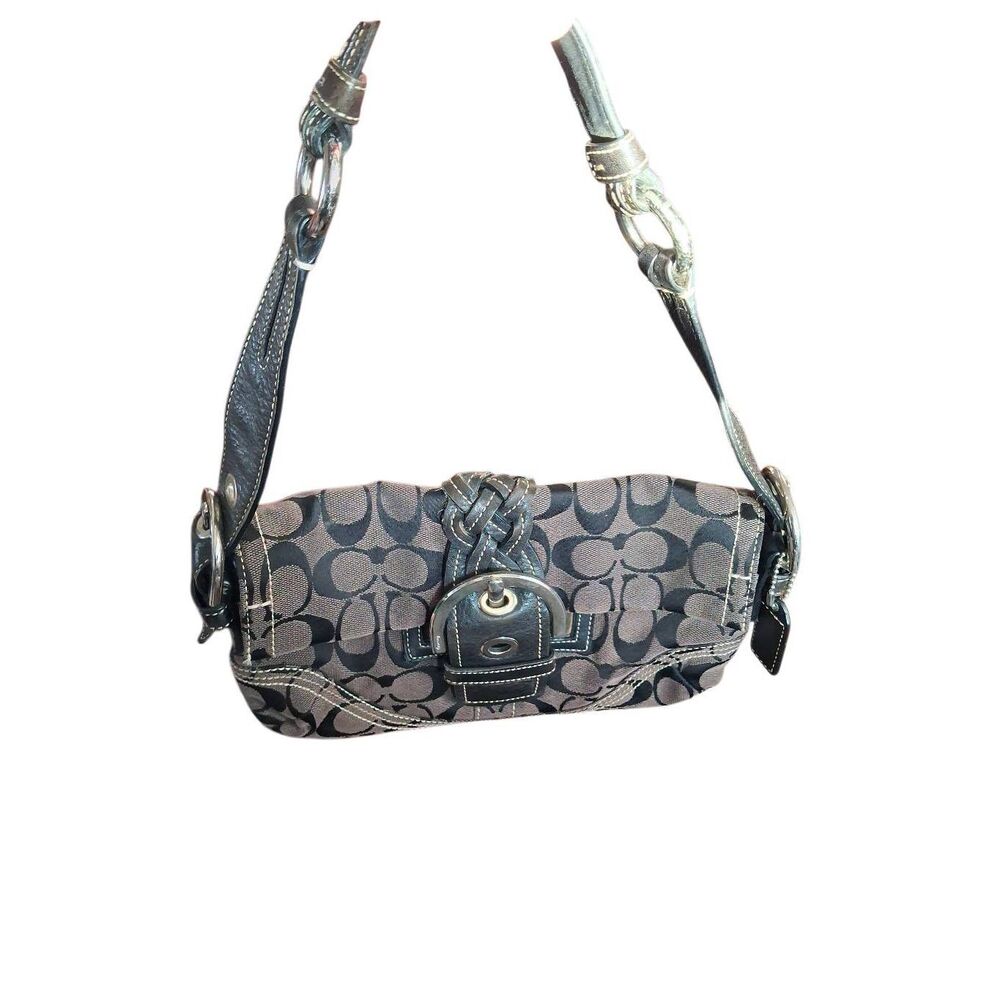 Coach Vintage y2k soho top handle signature monogram canvas / leather original c